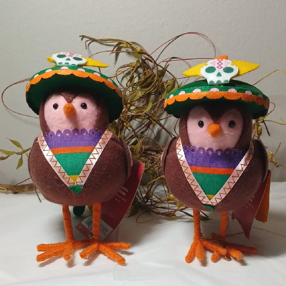 Target Dia De Muertos Brown Bird Decor 2025 NWT Festive Holiday Party One Bird
